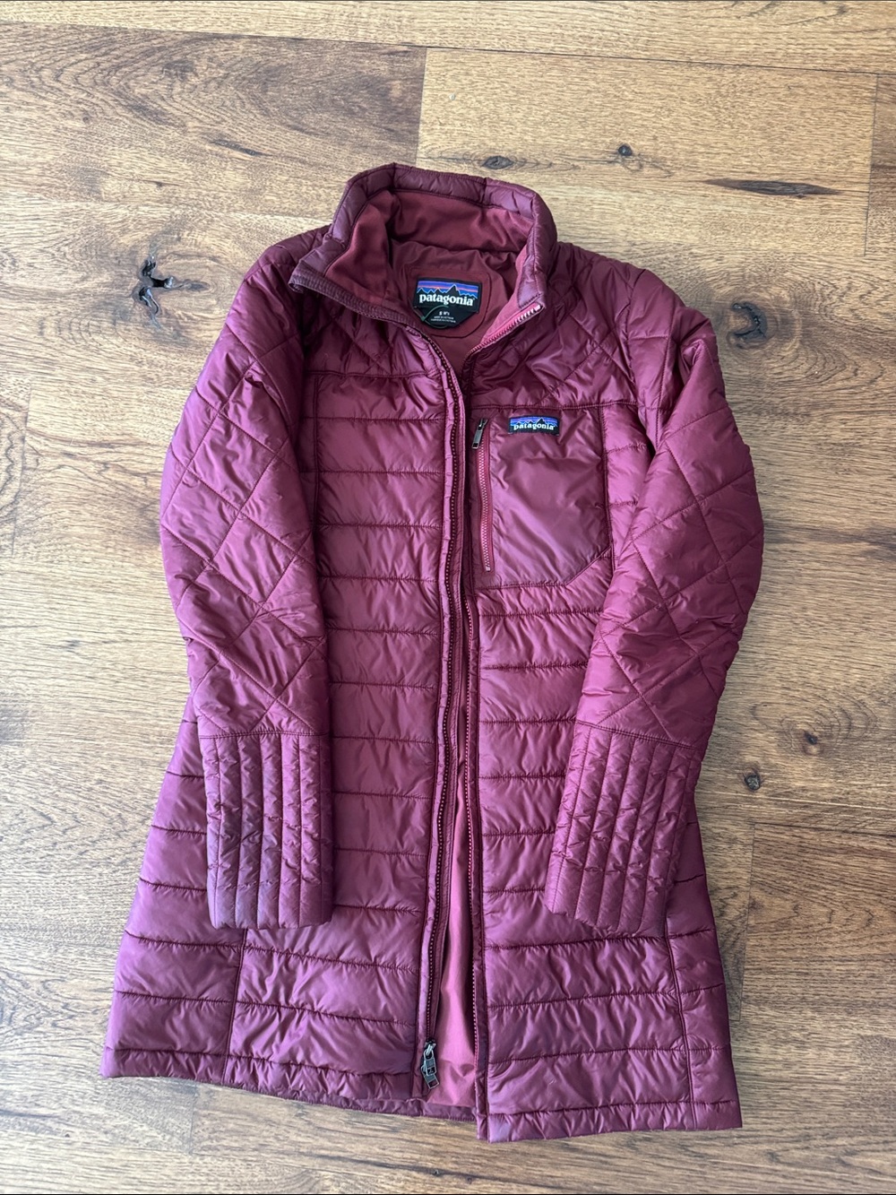 Patagonia Women's Wine Quilted Long Puffer Jacket